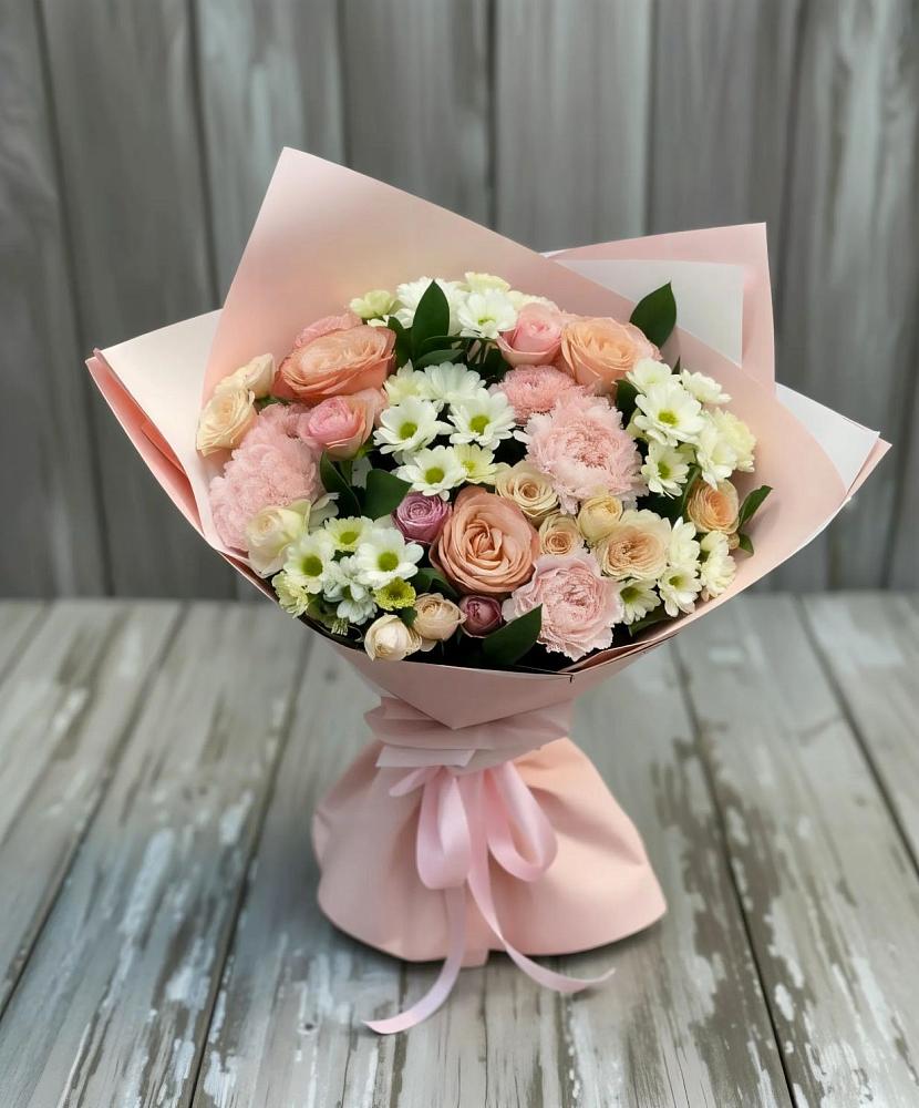 Букет цветов из: Гвоздики, Розы и Хризантемы в Богдановиче Свердловская область