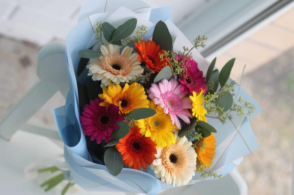 Букет цветов из: Герберы в Богдановиче Свердловская область