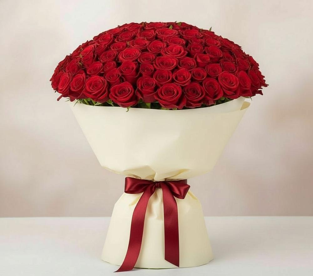 Букет 101 Красная роза Милано в Богдановиче Свердловская область