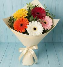 Букет цветов из:  Герберы в Богдановиче Свердловская область