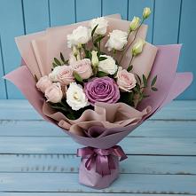 Букет цветов из:  Розы и Лизиантусы в Богдановиче Свердловская область