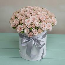 Цветочная композиция из Розы в шляпной коробке в Богдановиче Свердловская область