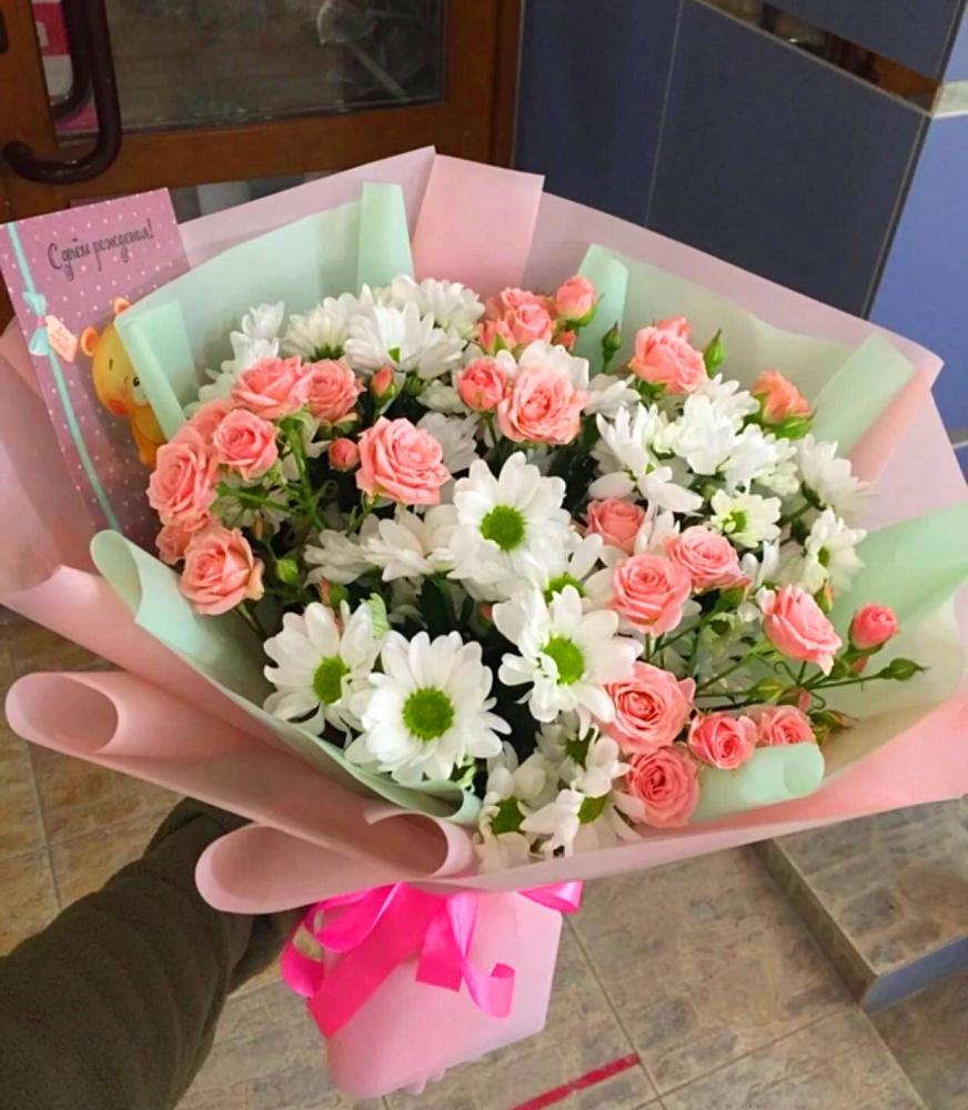 Букет цветов из: Розы и Хризантемы в Богдановиче Свердловская область