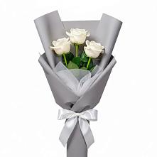 Букет 3 белые розы #REPLACE_PRED# Богдановиче Свердловская область
