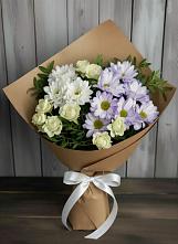 Букет цветов из:  Хризантемы и Розы в Богдановиче Свердловская область