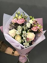 Букет цветов из:  Альстромерии, Розы и Лизиантусы #REPLACE_PRED# Богдановиче Свердловская область