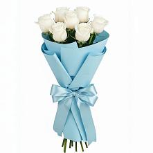 Букет 7 белых роз Проуд в Богдановиче Свердловская область