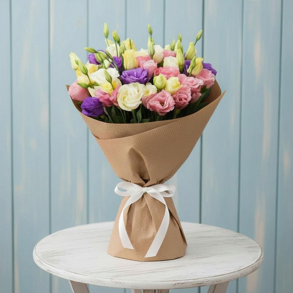 Букет цветов из: Лизиантусы в Богдановиче Свердловская область