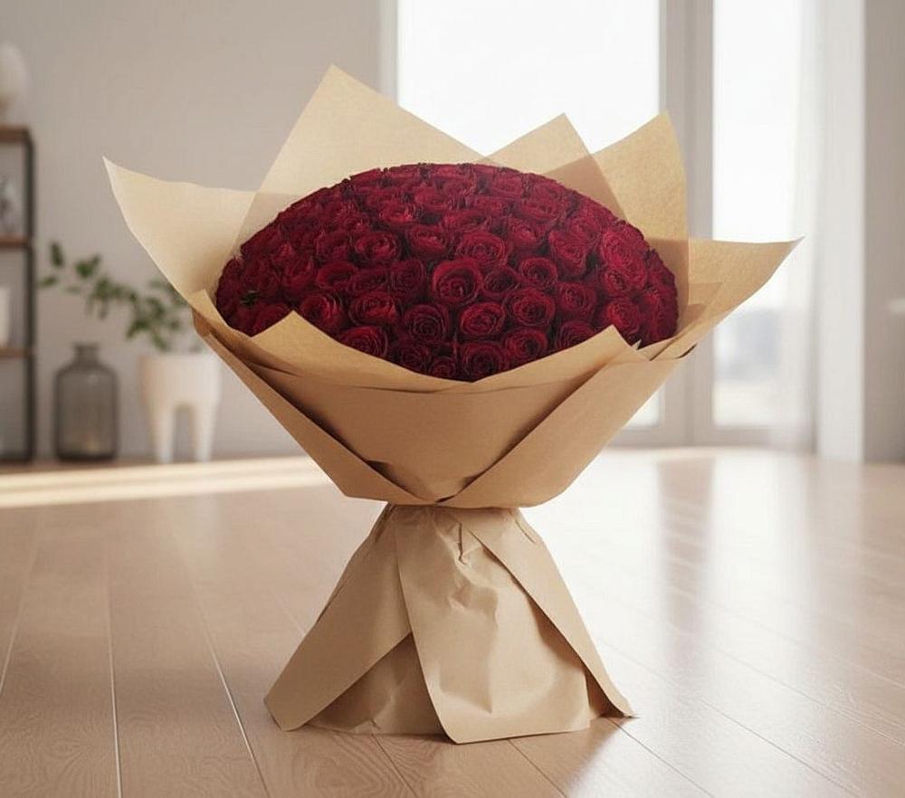 Букет 101 Красная роза в Богдановиче Свердловская область