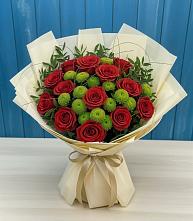 Букет цветов из:  Розы и Хризантемы в Богдановиче Свердловская область