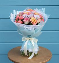 Букет цветов из:  Хризантемы и Розы в Богдановиче Свердловская область