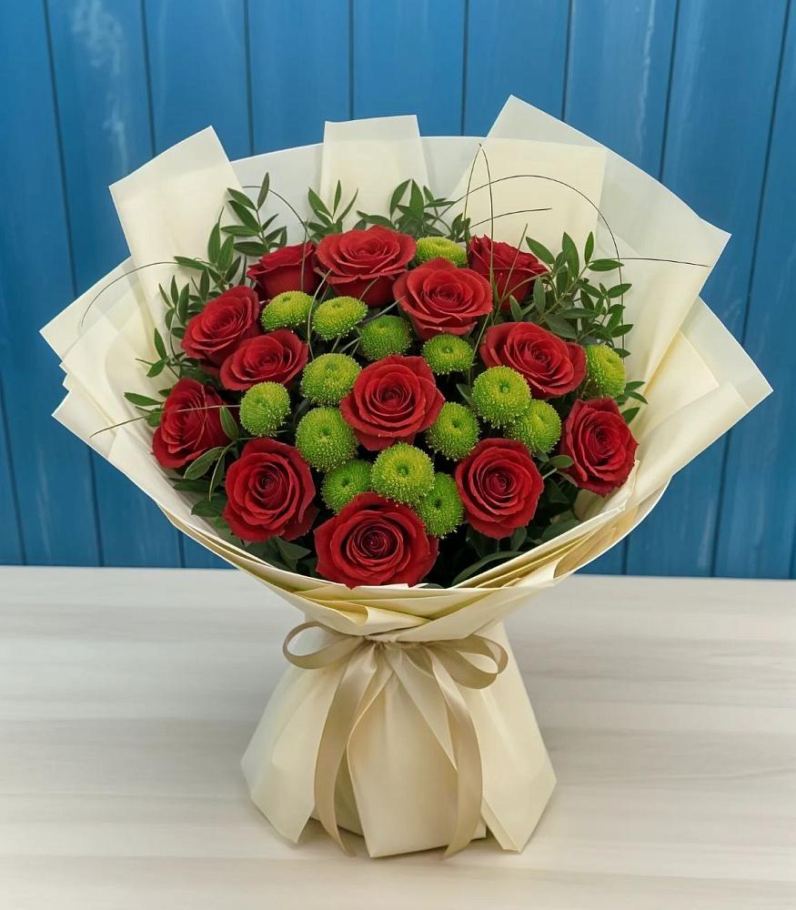 Букет цветов из: Розы и Хризантемы в Богдановиче Свердловская область