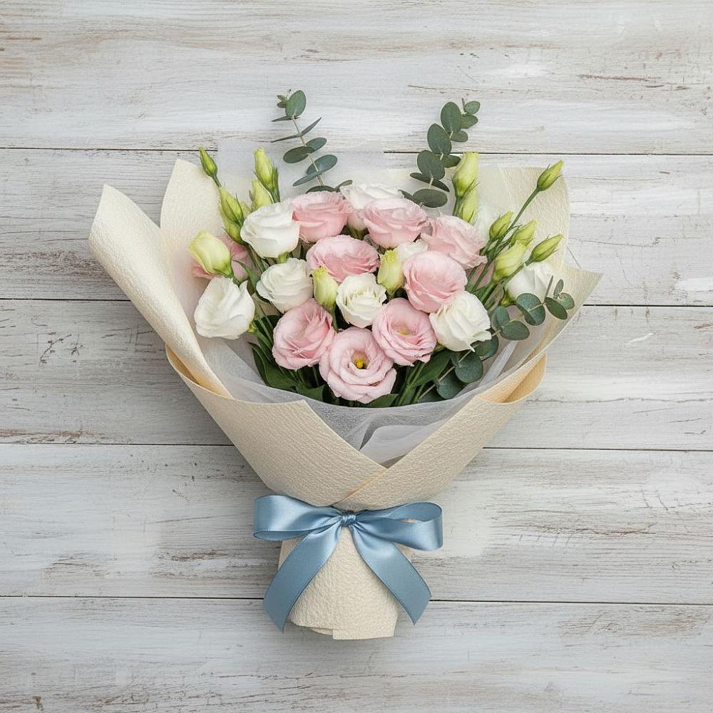 Букет цветов из: Лизиантусы в Богдановиче Свердловская область